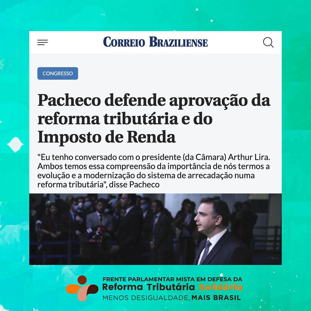 frentetribsolid's tweet photo. “Eu tenho conversado com o presidente Arthur Lira. Ambos temos essa compreensão da importância de nós termos a evolução e a modernização do sistema de arrecadação numa reforma tributária.“
Leia na íntegra: https://t.co/M7h2W51TbC https://t.co/oMrIqGfjoR