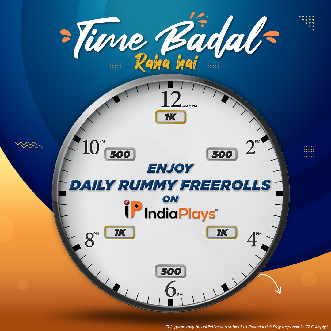 PlaysIndia's tweet photo. Apna time badlo! Win cash daily in IndiaPlays freerolls with zero buy-in! Knock those things off your wishlist!
Join now: https://t.co/DcJmqkjlgE https://t.co/wXzkzhJ2p9
