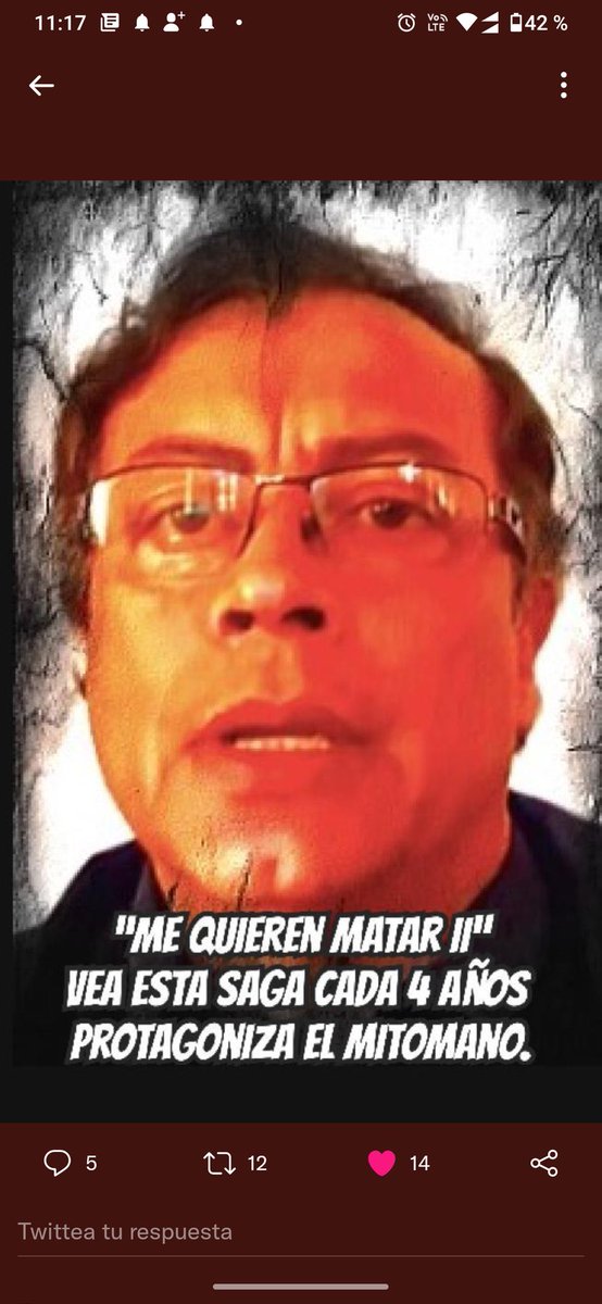 alejaBM12's tweet photo. #MeQuierenMatar un episodio cada 4 años que los inteligentes no creemos!!  @petrogustavo sabe que los únicos que cumplen amenazas son los terroristas que lo apoyan a tomarse el poder como sea. ⚠️ colombia en peligro. https://t.co/LAlXzMDzWY