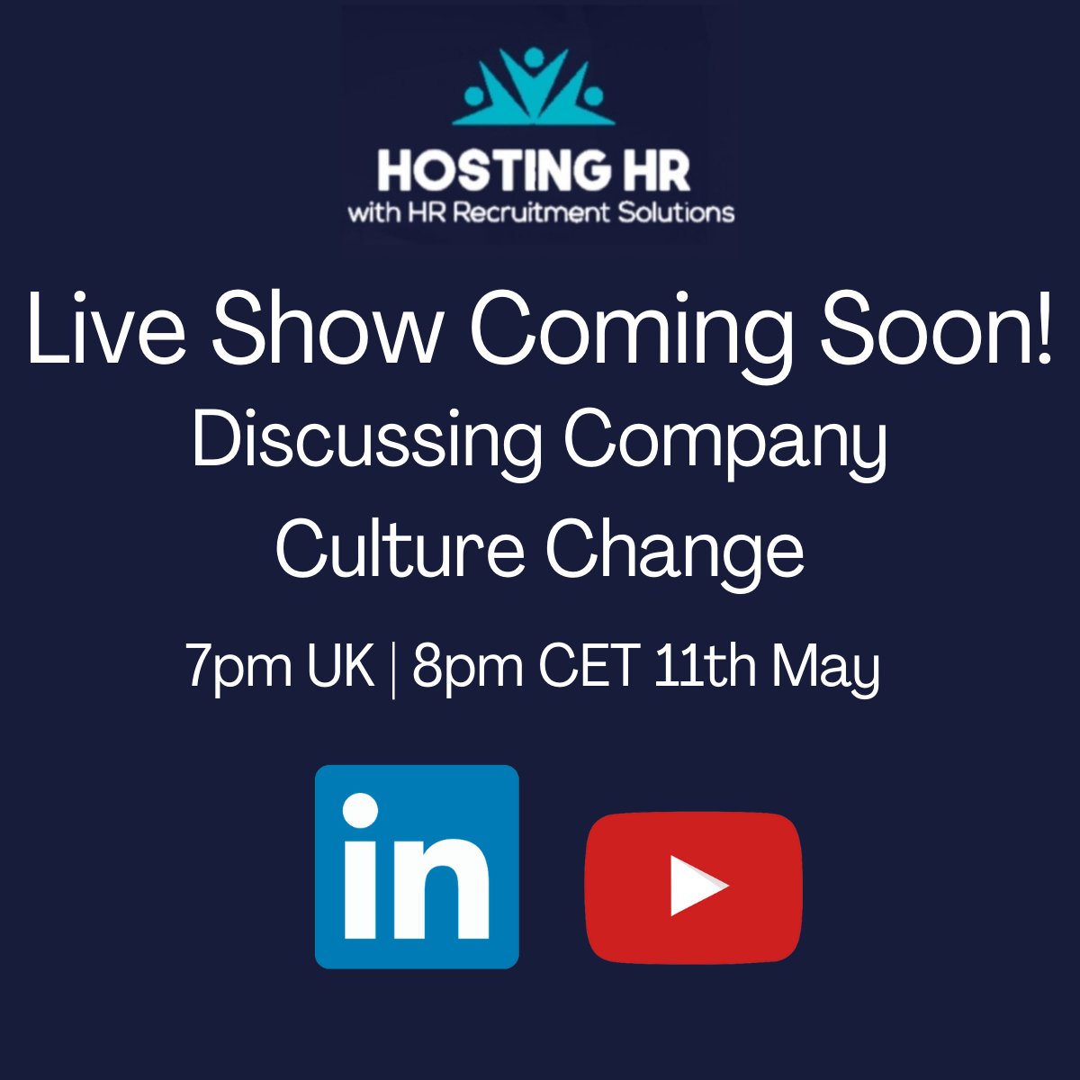 hosting_hr's tweet photo. The next Hosting HR live show!

Tune in next Wednesday to be a part of the conversation about Company Culture Change.

Panel to be announced soon!
#companyculture #change #FridayFeeling https://t.co/ig16KSbZm4