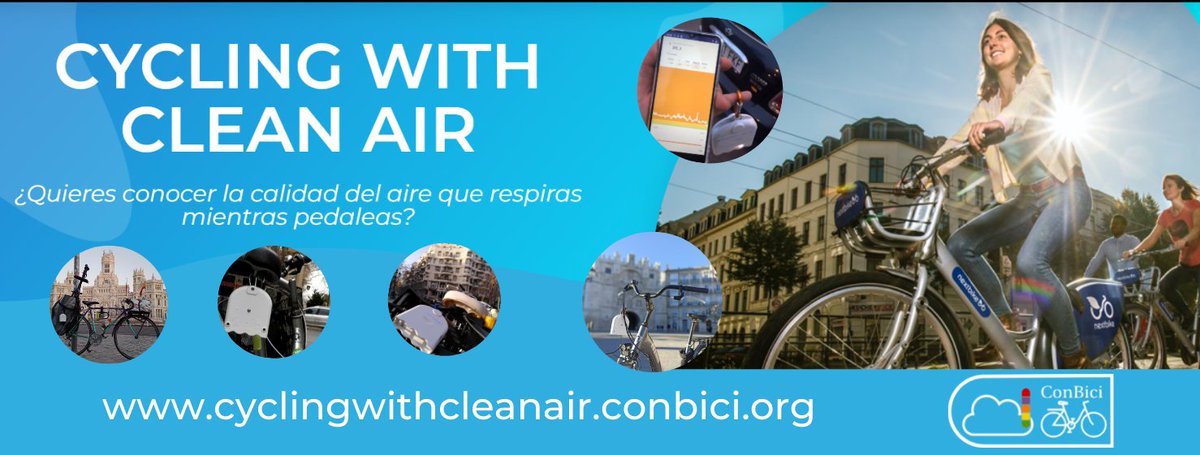 ConBici's tweet photo. 💡¿Sabías que desde enero estamos llevando a cabo un proyecto de #cienciaciudadana estimando las PM2,5 que respiramos mientras pedaleamos🚲  por varias ciudades españolas?
➡️Échale un ojo al proyecto 👉🏻 https://t.co/EVncXV2jiR
#salud #zbe #zonasdebajasemisiones #healthystreets https://t.co/pE8zkok8qO