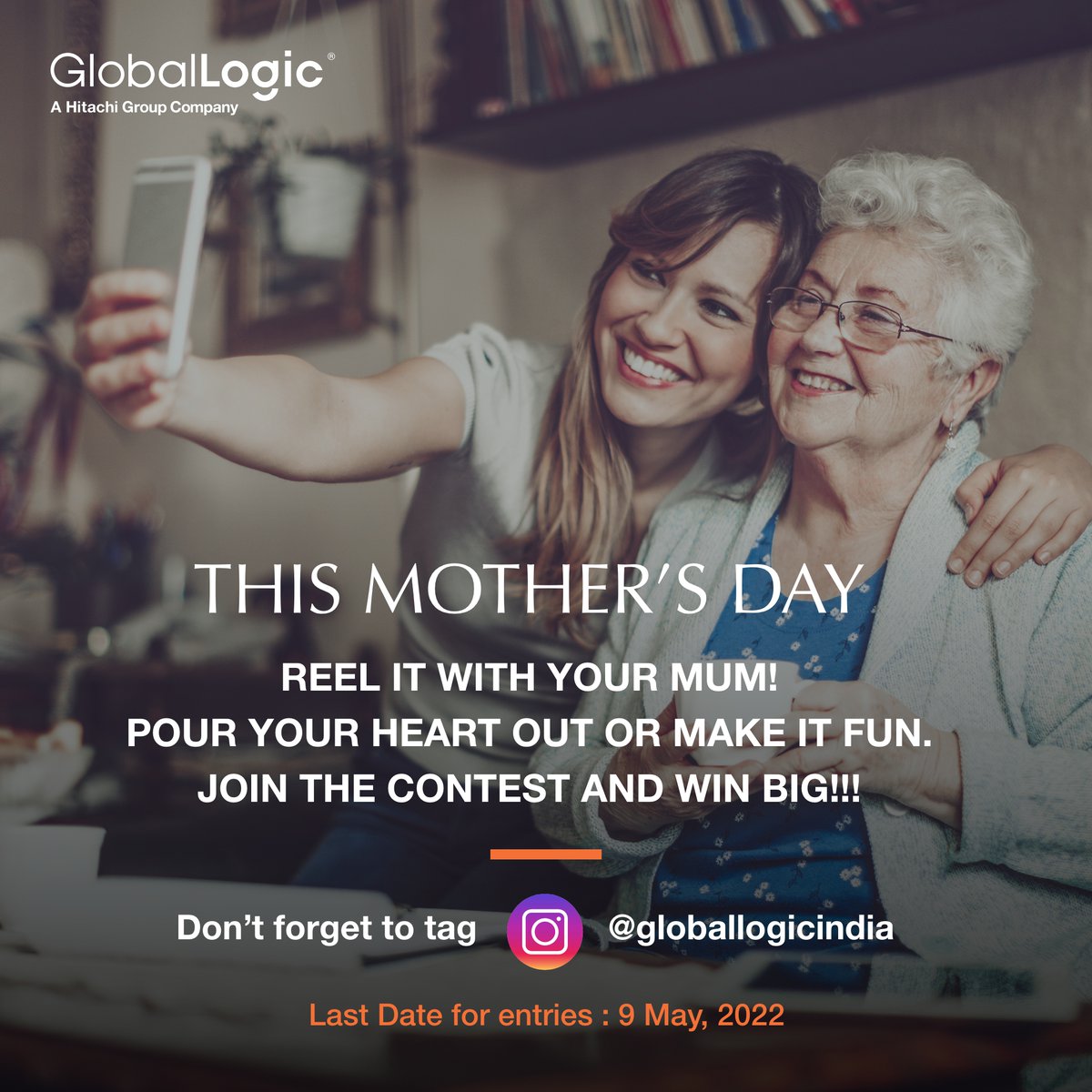 Let's have some fun this #mothersday! We are looking for exciting Instagram reels showcasing the exceptional bond between you &amp; your mother. Don't forget to tag @globallogicindia.

Last Date: May 9, 2022

#mothersday2022 #contest #contestalert #contestalertindia #win #prizes
