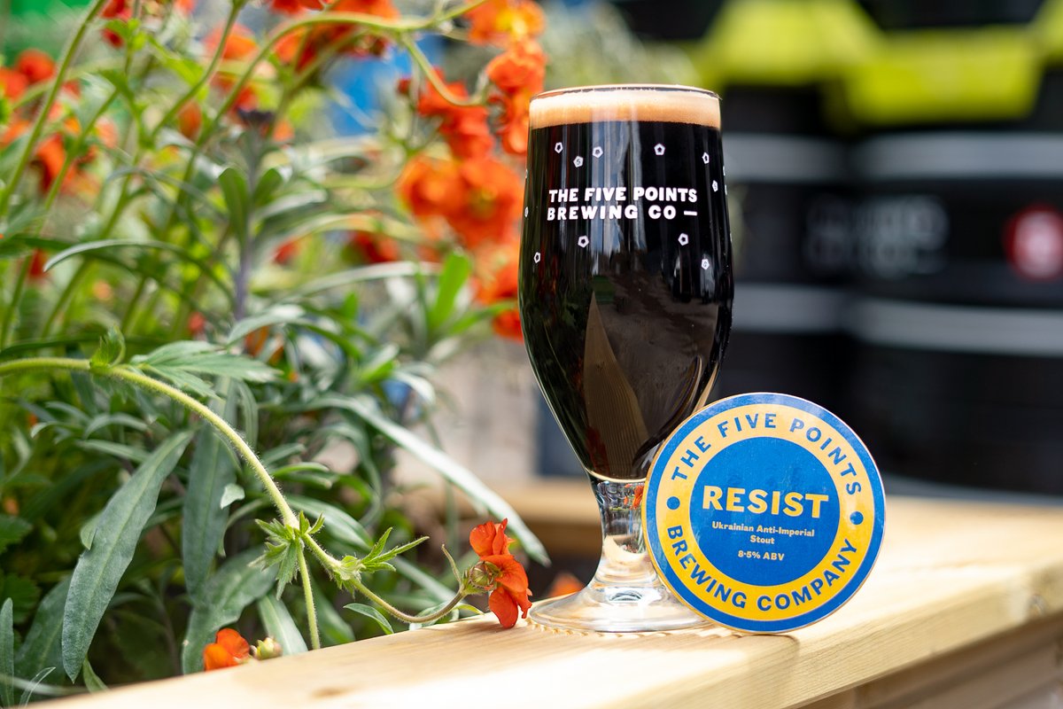 A recipe designed by our peers in Ukraine &amp; made by breweries across the globe - from Japan to South Africa, Australia to Finland, UK to USA.

Coming together to brew RESIST Anti-Imperialist Stout for <a href="/DrinkersUkraine/">Drinkers For Ukraine</a>  &amp; <a href="/ICRC/">ICRC</a> 🇺🇦

Pouring at the Taproom this weekend, folks! 💙