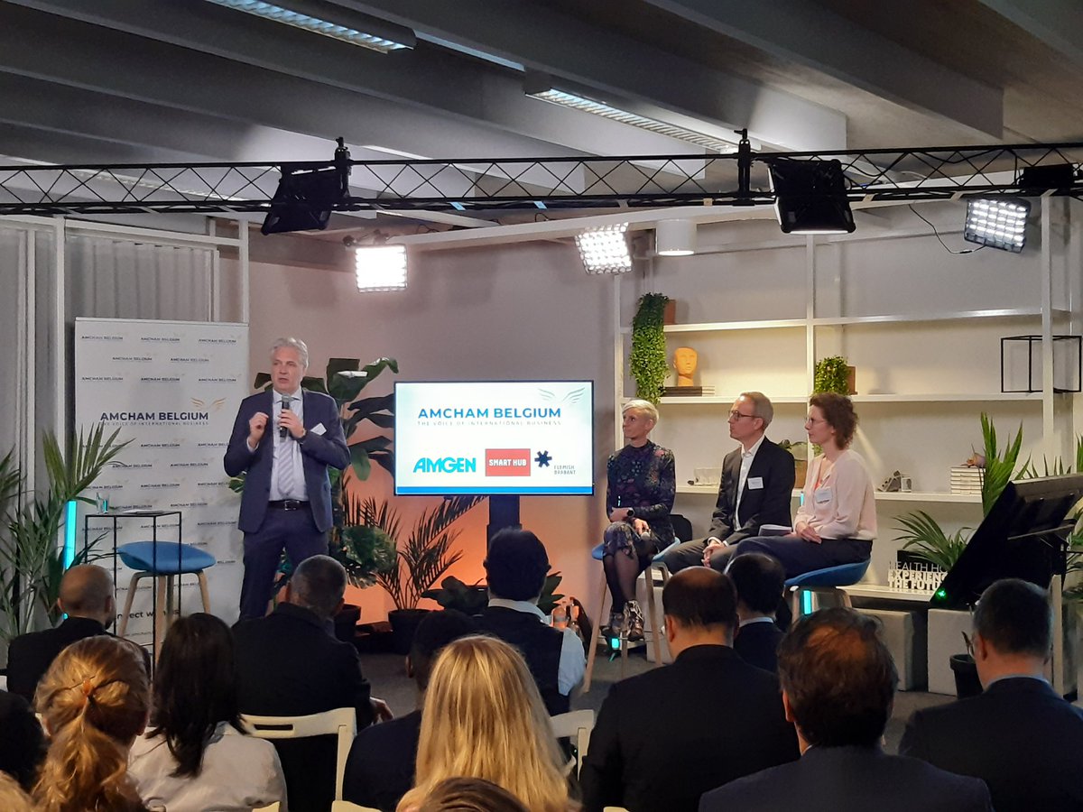 DaveGaier's tweet photo. Live from @HealthHouseBE in Leuven, with @JoanVanLoon kicking off our 3rd @AmChamBE #PersonalizedHealthcare event! #AmChamIHC https://t.co/bUMuUzRwG2
