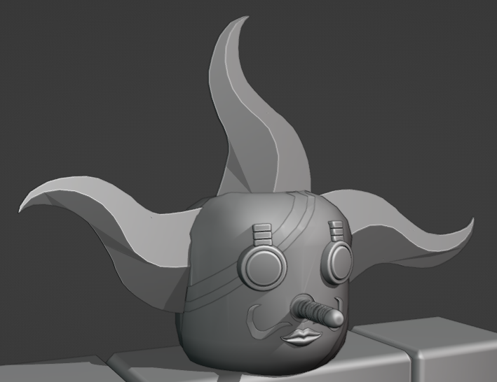 Invisibliss2's tweet photo. [One Piece] Soge King's Mask #RobloxDev #Roblox #Blender3d https://t.co/TfbMWlw9UJ
