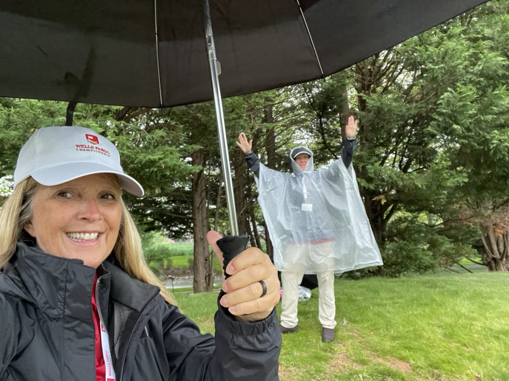 hooswright's tweet photo. @WellsFargoGolf We’re ready for this! ☔️ https://t.co/VXsj7KDUGB