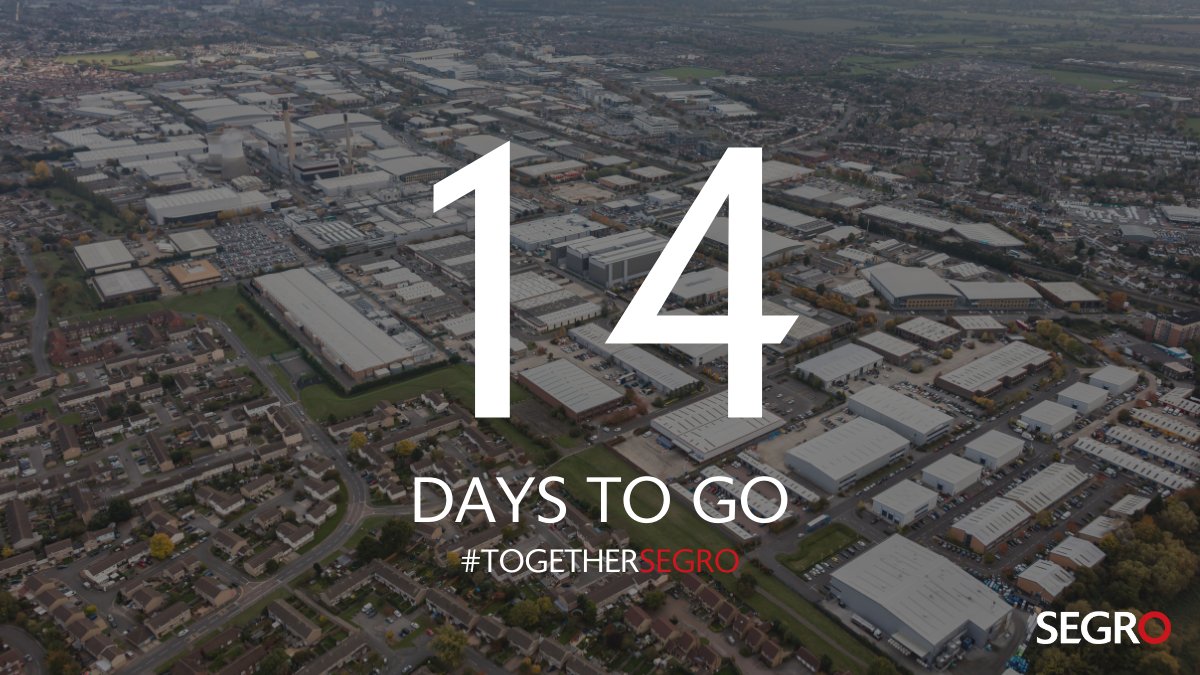 Only 14 days until our #TogetherSEGRO event takes place at @SloughTE on the 19th of May! 

Find what the responsible SEGRO framework means for you and your business, alongside your 300+ neighbours.

We can't wait to see you. Sign up here: segro-comms.com/t/1HFV-7TNP5-3…