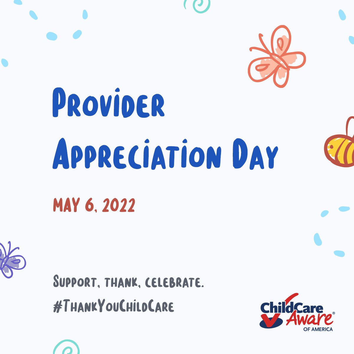 This past year has put enormous strain and pressure on child care providers. A personal note can brighten their day. ➡️ Download @childcareaware’s “thank you” postcards and drop one in the mail to a provider you appreciate! hubs.li/Q016n0SB0 #ThankYouChildCare #ece
