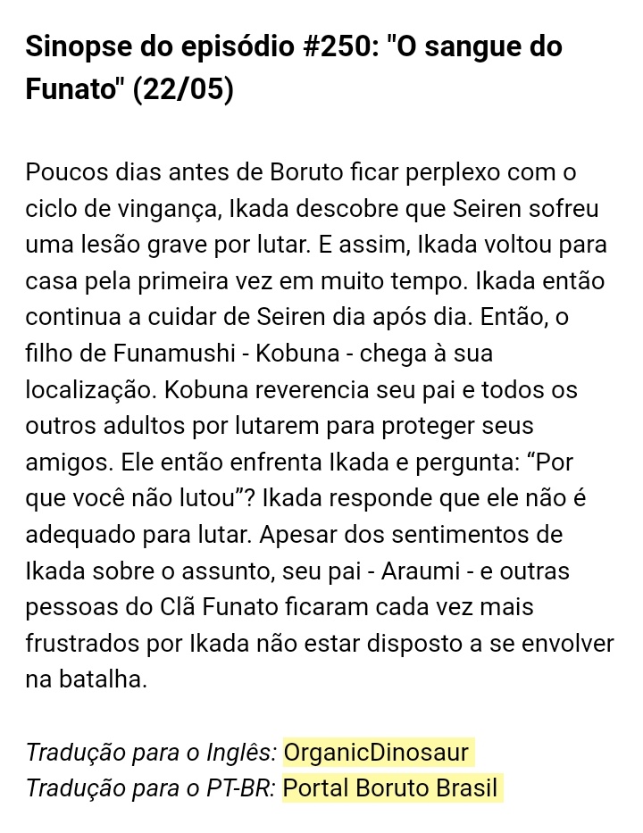 Portal Boruto Brasil on X: “Finalmente chegou o dia em que podemos  anunciar que restam apenas três episódios da primeira parte de Boruto. São  todos episódios quentes com faíscas voando. A Parte