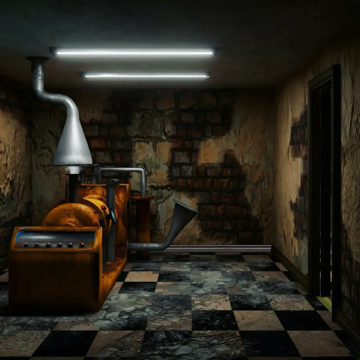 SoulHelixAR's tweet photo. This is the generator room in your #SoulHelixAR headquarters. 🏚️ Clearly, level 1 and 2 are not as shiny as fully upgraded and renovated level 3! 🌟 

#indiegamedev #gamedesign #madewithunity #indiegames #argame #substancepainter #blender3d #horrorgame #gamedev #AugmentedReality https://t.co/WmKU2MwmtG