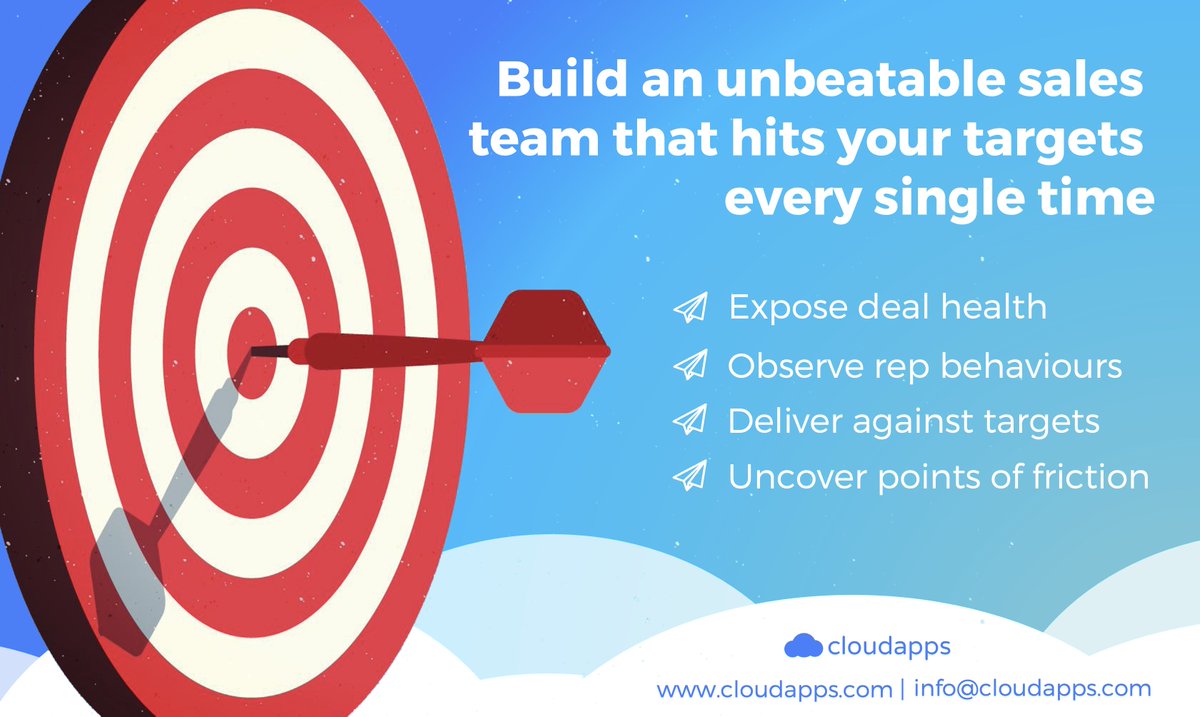 What if your business could uncover the path taken by your top sales reps to drive the entire team to success? Imagine if, you could see an accurate picture of deal health. This is the level of insight you get with Cloudapps...✨bit.ly/3knic6d 
#AI #Sales #CRM #Data