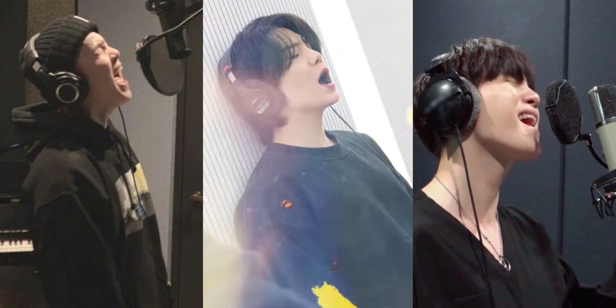 MYGBODY's tweet photo. This sequence of yoongi in the studio https://t.co/5kI5ohdBxU