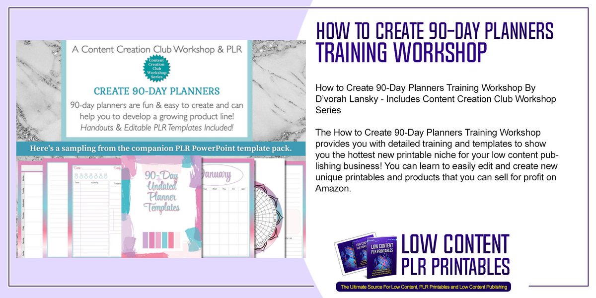 LowContentPlr's tweet image. How to Create 90-Day Planners Training Workshop.
#HowtoCreate #90DayPlanners #Training #Workshop #trainingworkshop #printablesworkshop #plrplanners #plannertemplates #plannercreation #printablescreation #contentcreation #dvorahlansky #workshopseries #co postly.app/aiV