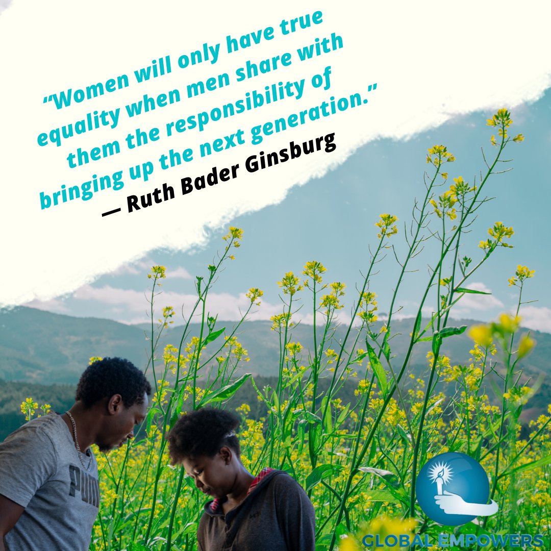 GlobalEmpowers's tweet photo. “Women will only have true equality when men share with them the responsibility of bringing up the next generation.”
― Ruth Bader Ginsburg
#globalempowers 
#lightingchange https://t.co/EhTDHIYbtQ