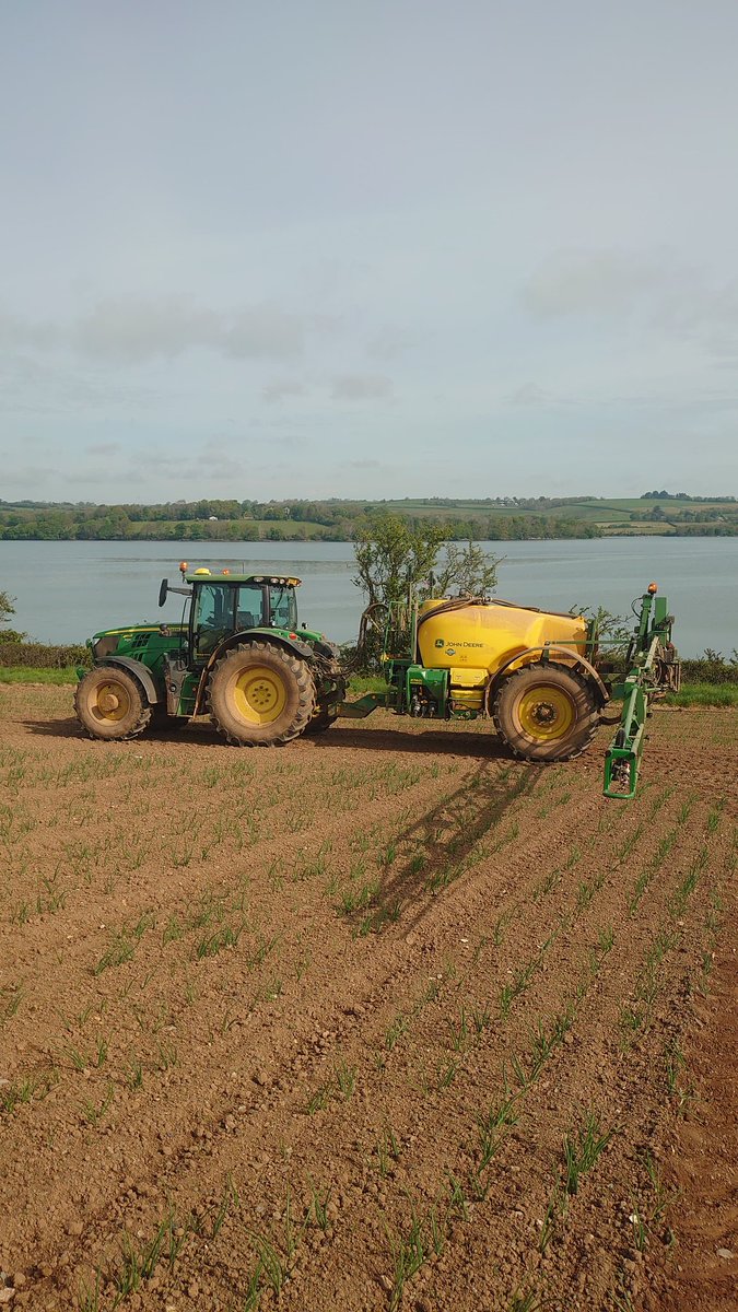 Post emergence herbicide going on some onions yesterday