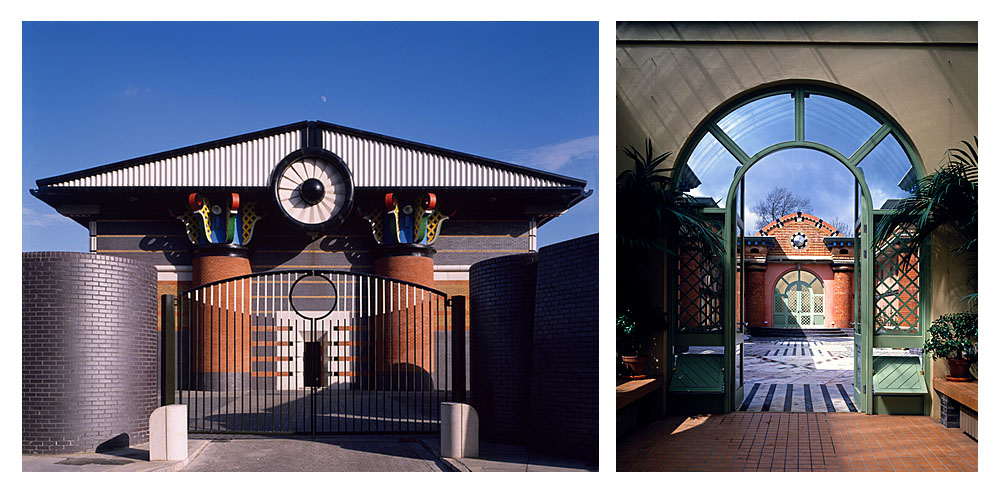 In sobering times seeing a renewed interest in colour and wit of work by architect John Outram is a reason to be cheerful. New book from <a href="/C20Society/">C20 Society</a>​ with <a href="/livunipress/">Liverpool University Press</a>​ 
​Temple of Storms &amp; New House​ ©Richard Bryant
@arcaidimagesimages
<a href="/HistoricEngland/">Historic England</a> #architecture #heritage