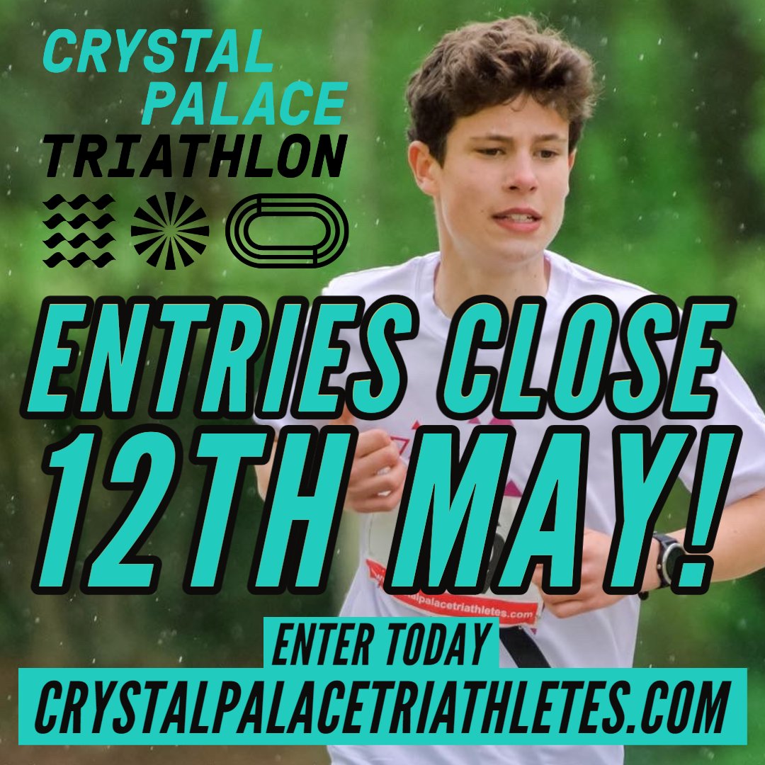 ENTRIES CLOSE 12th May! 
-
Don’t miss out on the Crystal Palace Triathlon 2022, a day of sporting action that you just have to experience! Whether you are completely new to multi sport or a seasoned triathlete, there’s something for you on the 15th of May 2022! 🏊‍♀️🚴🏃‍♀️
-
#triathon