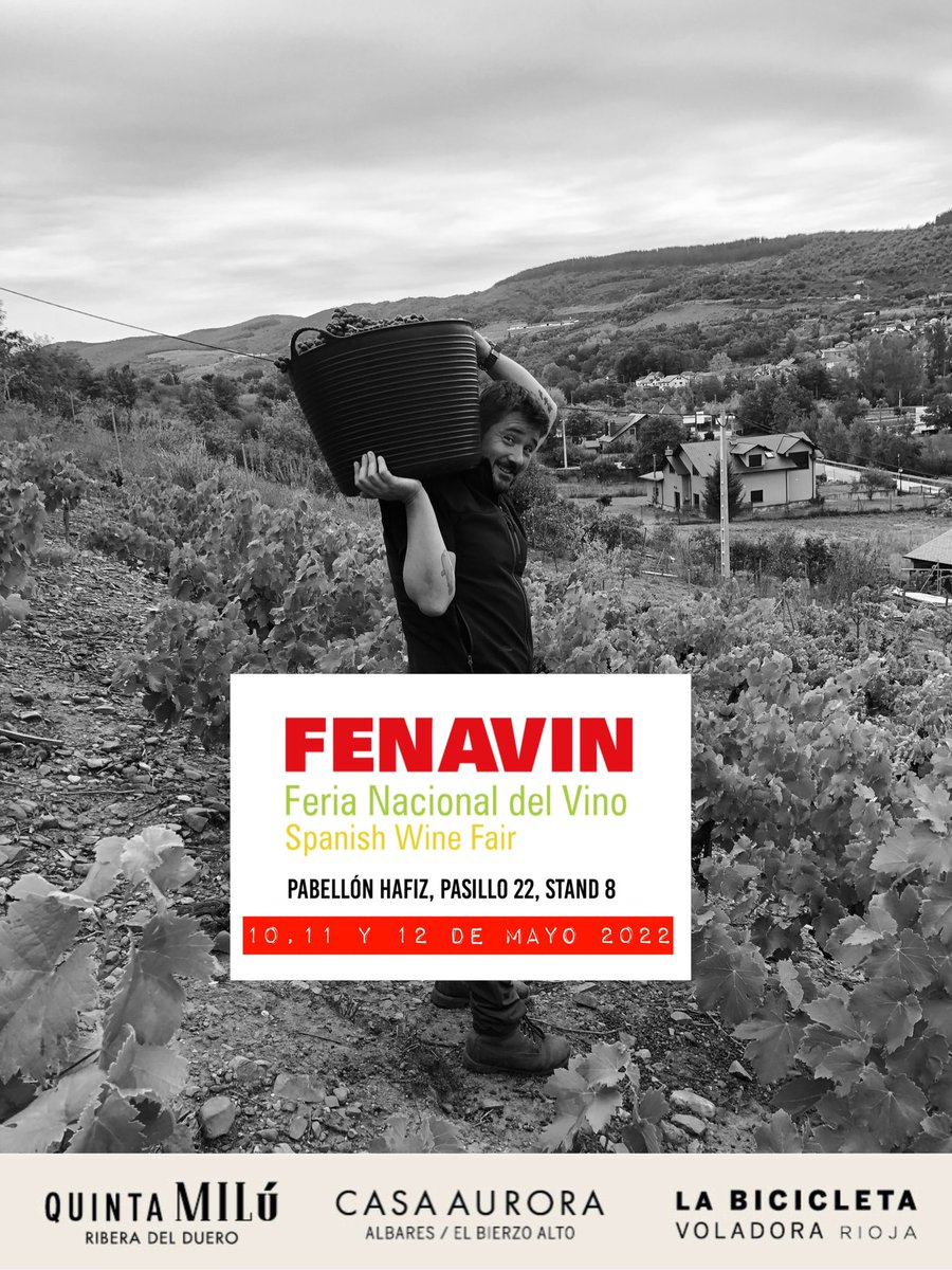 grblanco's tweet photo. Entre alguna otra cosa novedad presentaremos en @Fenavin_Oficial nuestro nuevo vino de #Garnacha en #Rioja #LaBicicletaVoladora #NewWine ¿Nos bebemos? See you? #GermanRBlanco https://t.co/wbSzI08lnG