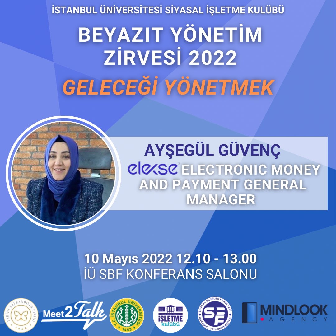 Ayşegül Güvenç, Elekse Elektronik Para ve Ödeme Kuruluşu'nun genel müdürüdür.Aynı zamanda Türkiye Ödeme ve Elektronik Para Kuruluşları Birliği'nin üyesidir.Güvenç, lisans eğitimini Hacettepe Üniversitesi Bilgisayar Mühendisliği bölümünde tamamlamıştır.
<a href="/eleksetr/">Elekse Elektronik Para ve Ödeme Kuruluş A.Ş.</a> #iü #BYZ