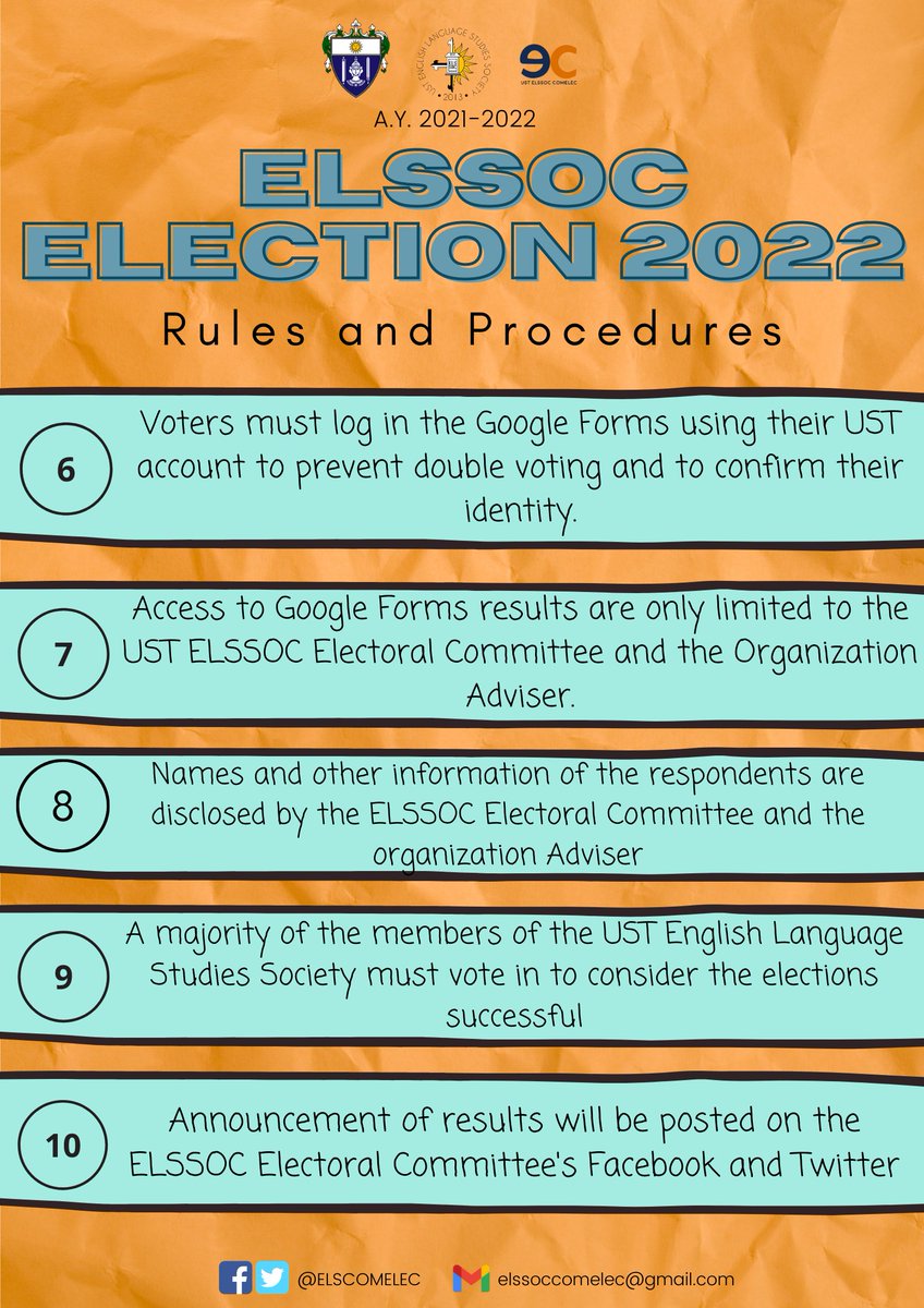 ELSCOMELEC's tweet photo. Good evening, UST ELSSOC!

Applications are now open for the Executive Members position. Please note the qualifications posted below. For those who are interested, download the Certificate of Candidacy (CoC) in MS Word (.docx) format to accomplish the forms. https://t.co/ymTfH19vUc