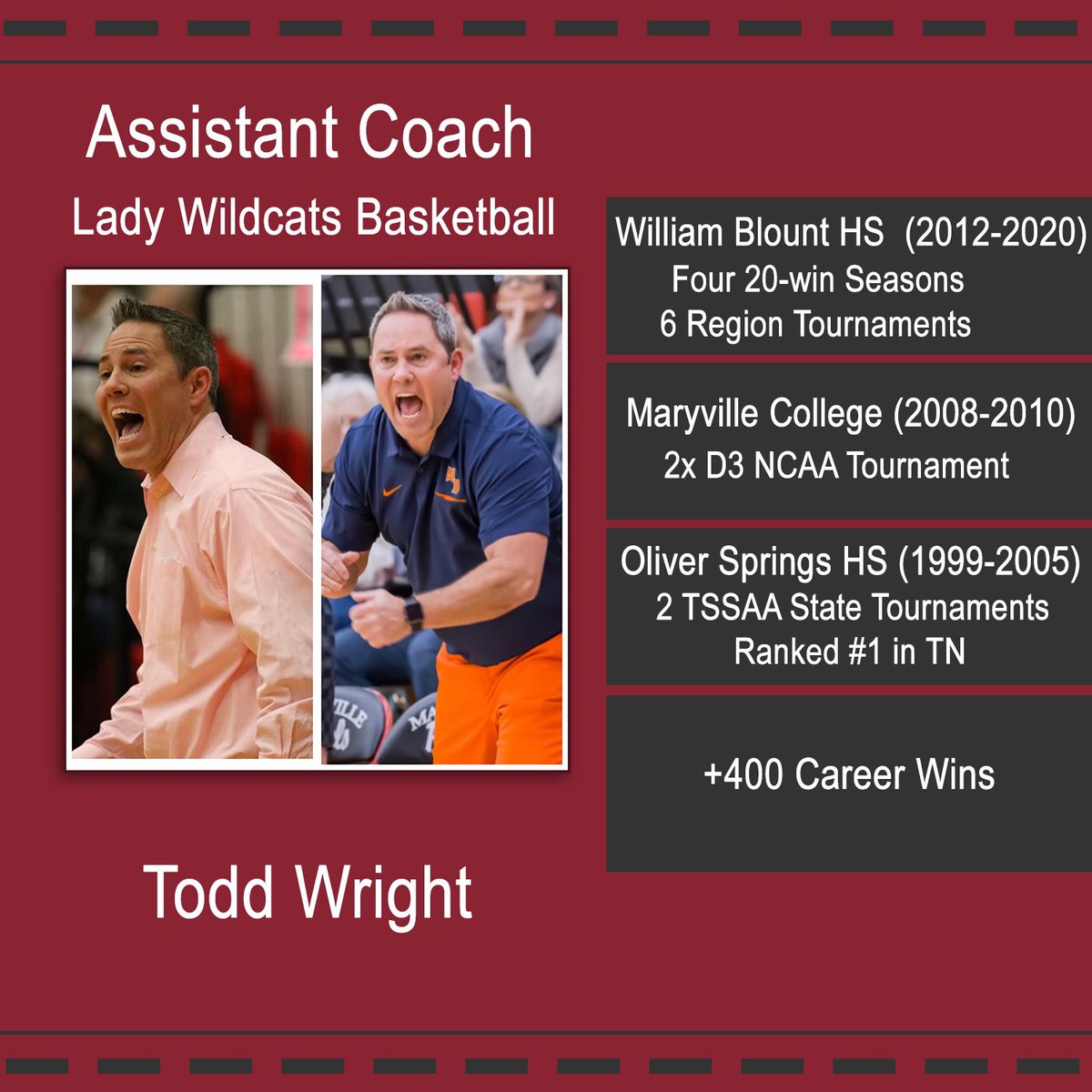 AthleticsOrhs's tweet photo. ORHS Athletics welcomes 1991 grad Todd Wright back home. Coach Wright brings his extensive experience and success to Lady Wildcats basketball. https://t.co/x9oF4eKldP