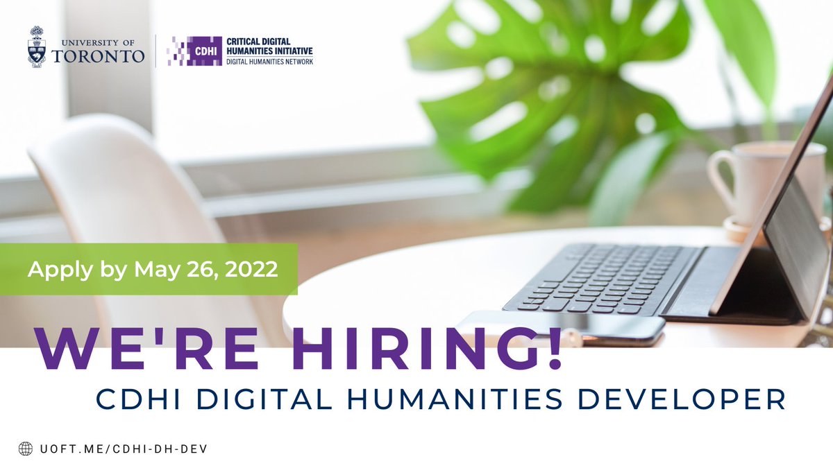 JOB KLAXON 📢 

Today's the closing date for our DH Developer position! Applications due by midnight. Come join our team of #digitalhumanities enthusiasts 🤓 