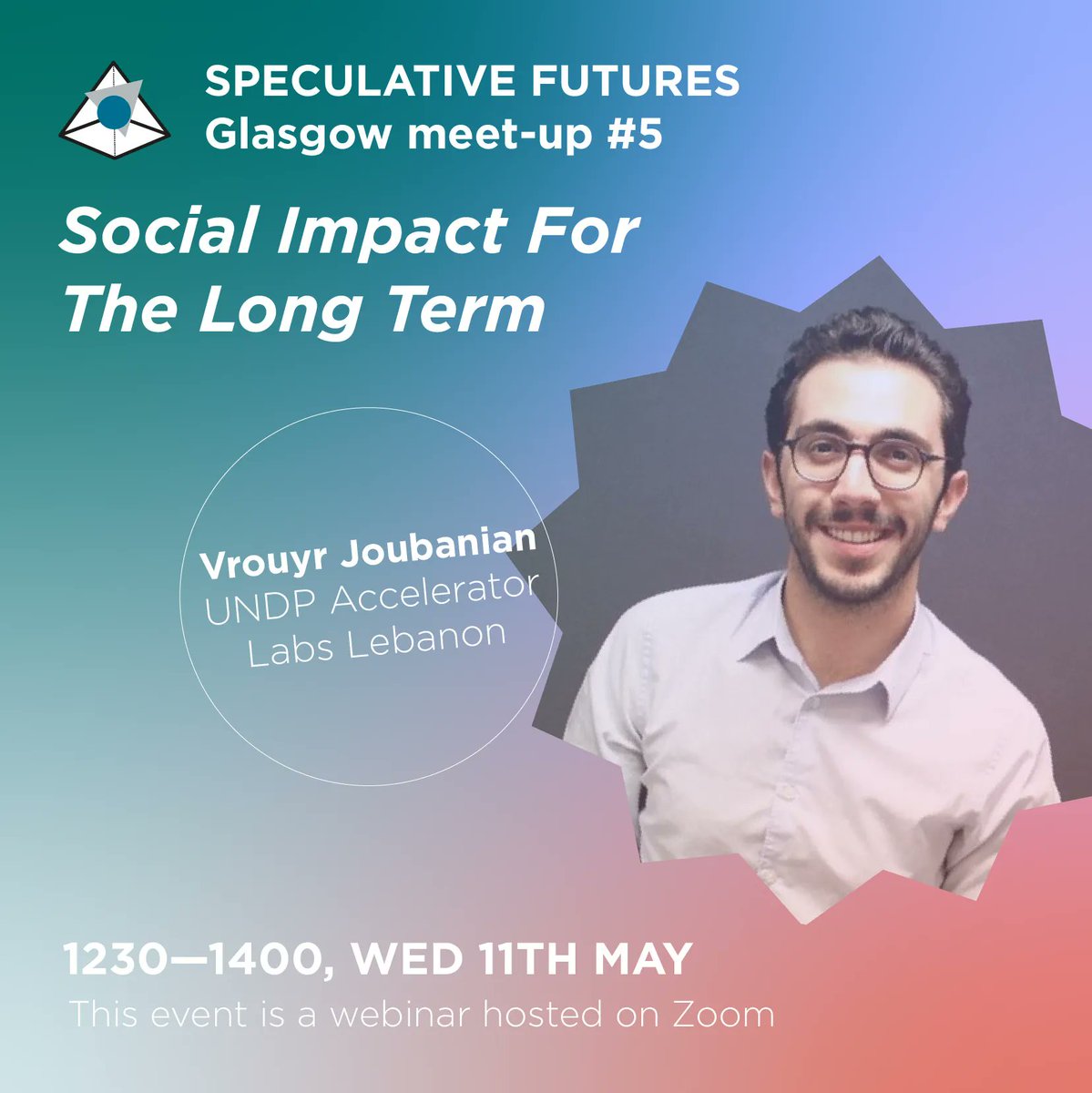 futures_censcot's tweet photo. Clear your calendar! We will be speaking with @VrouyrJoubanian, Head of Experimentation at @UNDPAccLabs in our next online Speculative Futures meetup to discuss #SocialImpact for the #LongTerm. https://t.co/43FKqY4A6M https://t.co/xmeT6H0ED2