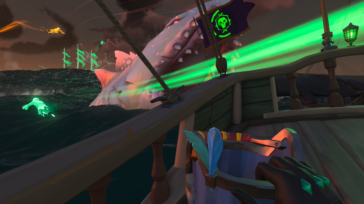 LukeVonDoom's tweet photo. Let the chaos begin!!!!

@AthenaGuardians @ladysqwibbz @comgypsytwit @John_Doyle_New 

@SeaOfThieves @RareLtd #SoTShot #SeaOfThieves #xbox #XboxSeriesX   @Xbox @Microsoft https://t.co/vTb9KVx5Ti