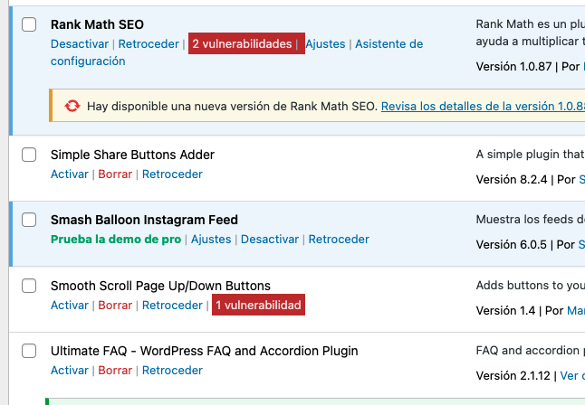 Muy 🔝 el #plugin WPVulnerability de <a href="/JavierCasares/">Javier Casares</a> y <a href="/davidperezmk/">David Pérez</a>  🔥🔥👏
es.wordpress.org/plugins/wpvuln…