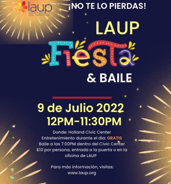 One of our biggest celebrations of the year is right around the corner! Don't miss out on the fun and community that the LAUP Fiesta will have on July 9th 🪅🎉
