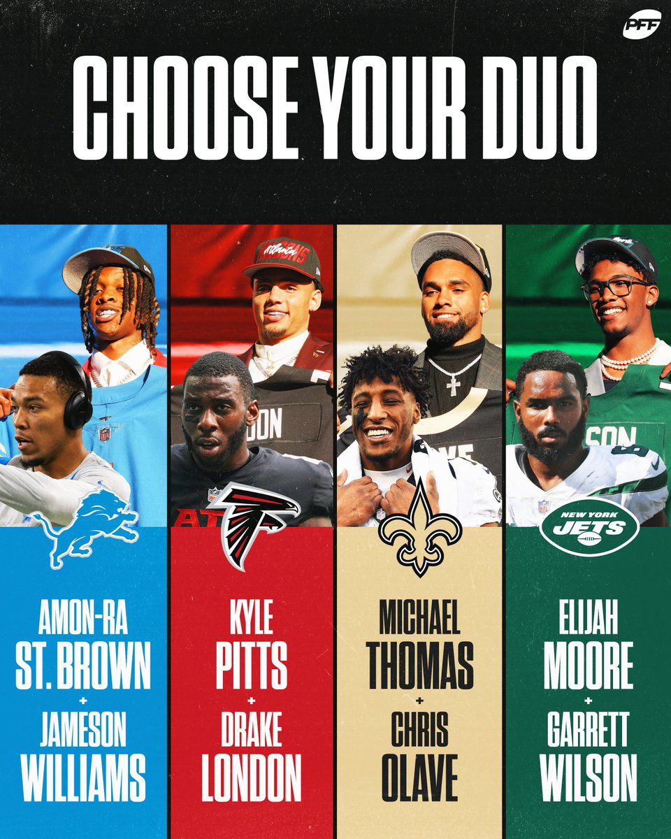 PFF_Fantasy's tweet photo. Pick your duo https://t.co/a7ExbR9vPO