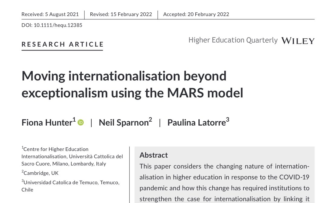 fmarmole's tweet photo. Do we want to adapt #internationalization of #highered towards a more relevant role in the postCOVID world? Then, we must link it better to the main institutional purpose: @fionajanehunter, @HunterSparnon &amp; @Paulilatorre.
Great article:
https://t.co/ePmfOcHbMb
@CHEI_Unicatt https://t.co/1b7VBbSfIe