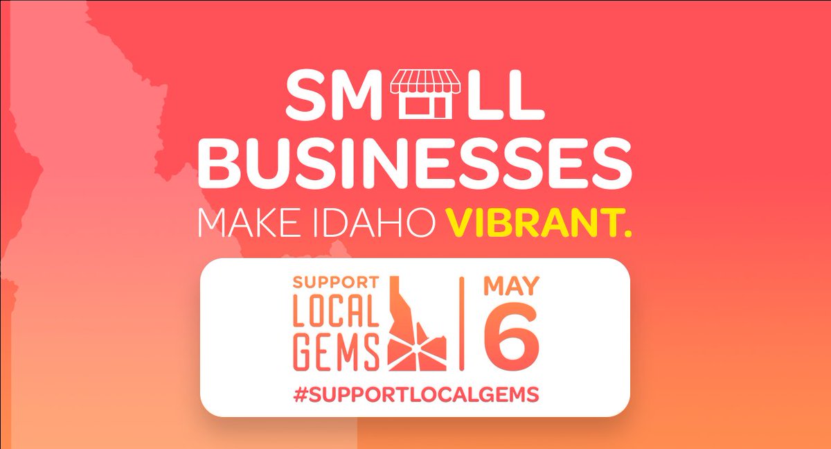 KeepIdaho's tweet photo. Today is May 6, which means it's Support Local Gems Day! Show your support for the local retailers that make Idaho special by grabbing a gift card, buying from your favorite shop, or leaving a great review. #SupportLocalGems https://t.co/DKp9ph6eXo