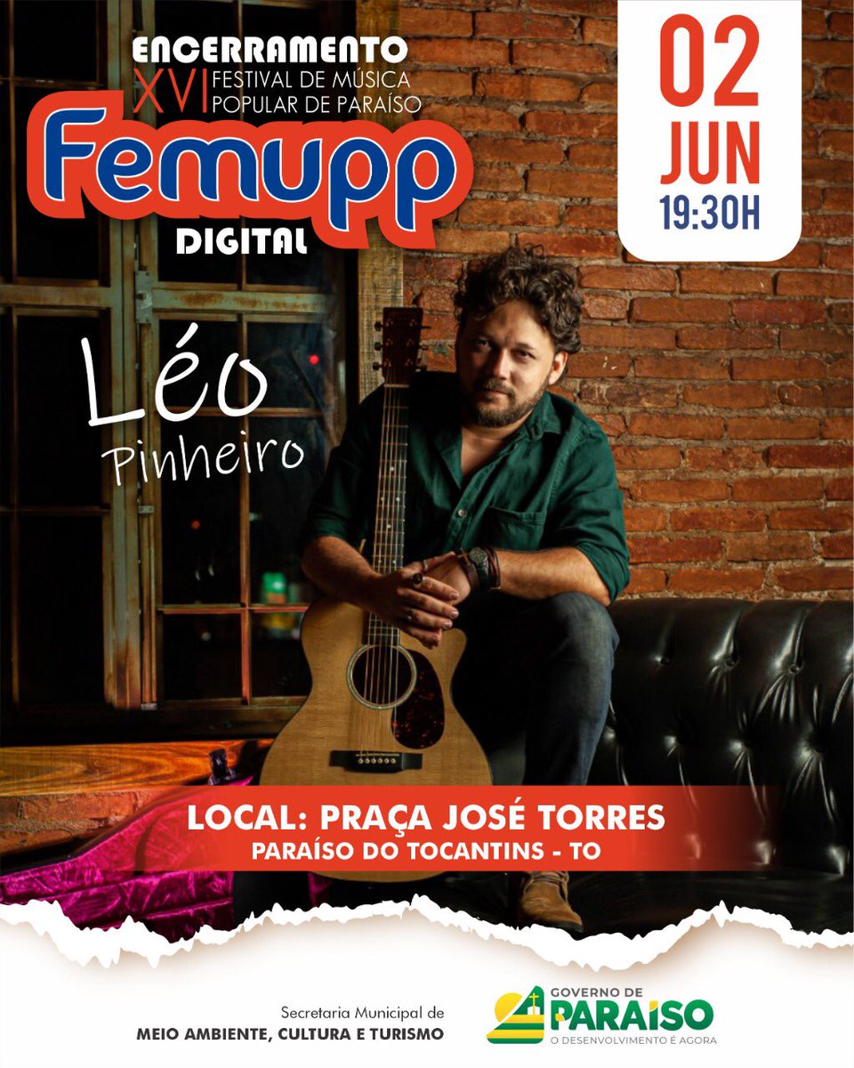 leopinheiroart's tweet photo. Fala galera!!! Muito feliz de fazer esse show na minha terra! Dia 02 de Junho em Paraíso do Tocantins, no tradicional festival de música FEMUP. Espero todos! Será um show lindo!!! #leopinheiro #showleopinheiro #paraisotocantins https://t.co/m42irQNyYg