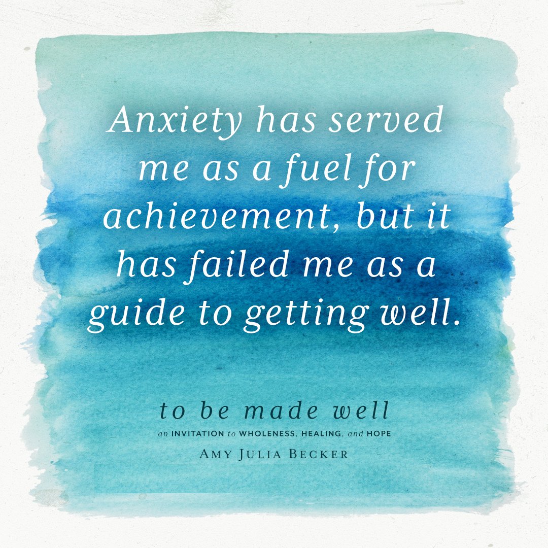 amyjuliabecker's tweet photo. Worry wakes me up in the middle of the night. Sometimes, it even gets me out of bed. It certainly can keep me going on the treadmill of productivity.
Worry is not the voice of love.
Worry is not the way of healing.
Love is steady and slow and sustaining.
#tobemadewellbook https://t.co/SMNqXKoENK