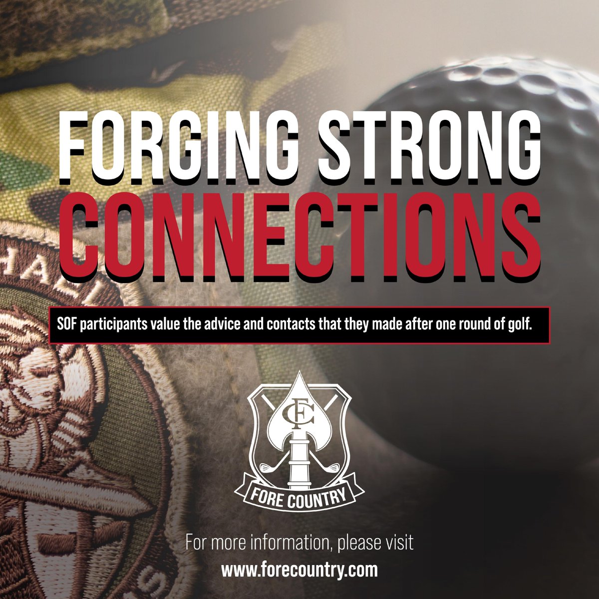 CountryFore's tweet photo. We aim to create connections between special operations forces and successful corporations and leaders throughout the U.S. 

Learn how you can join our powerful network by visiting us at https://t.co/DvcDN3t6QZ 

#USSOCOM #SOF #SpecialOperations #Networking #Golf #Connected https://t.co/Gh4bQltB94