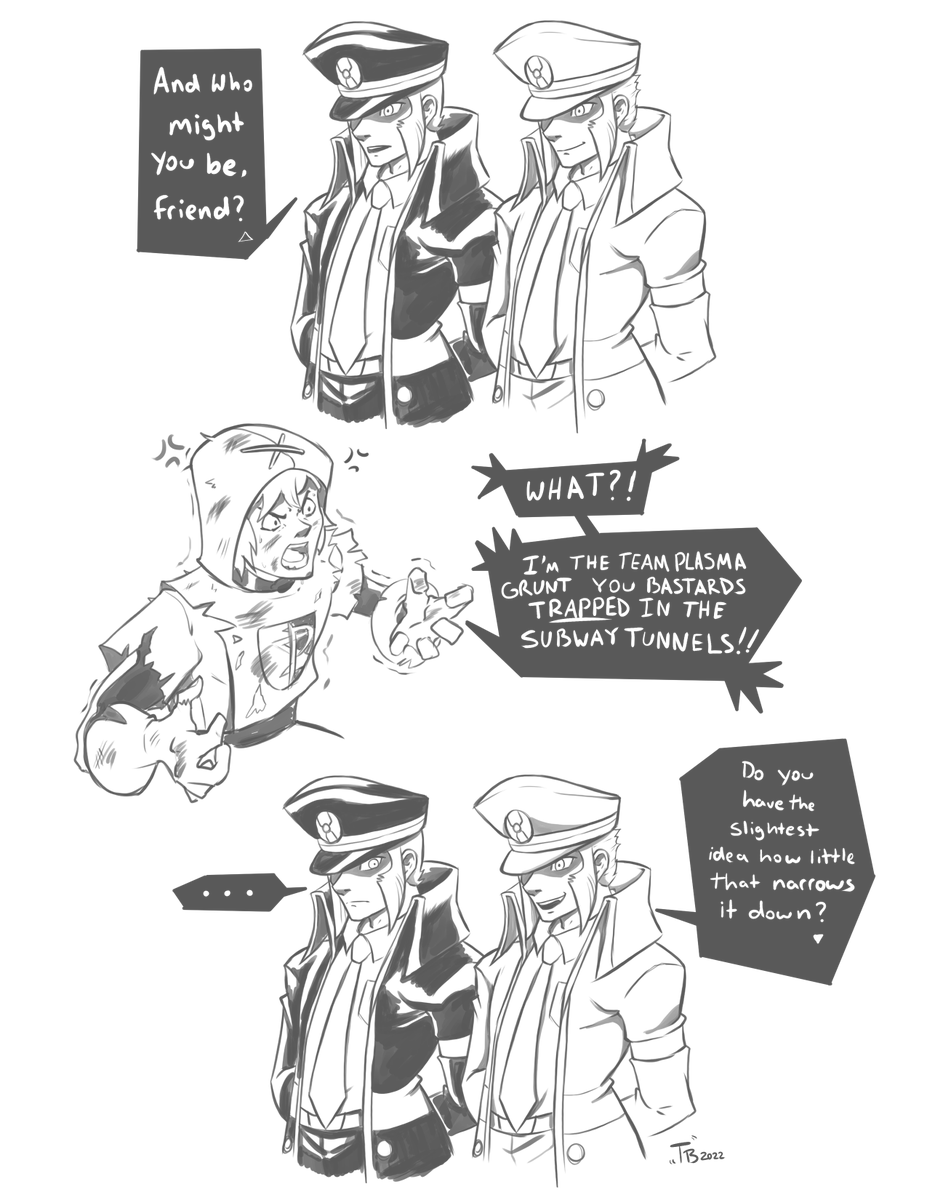 You know, I wonder what they were doing during the Team Plasma attack on Unova...
[ #sbms #submas #Ingo #Nobori #ノボリ #Emmet #Kudari #クダリ]