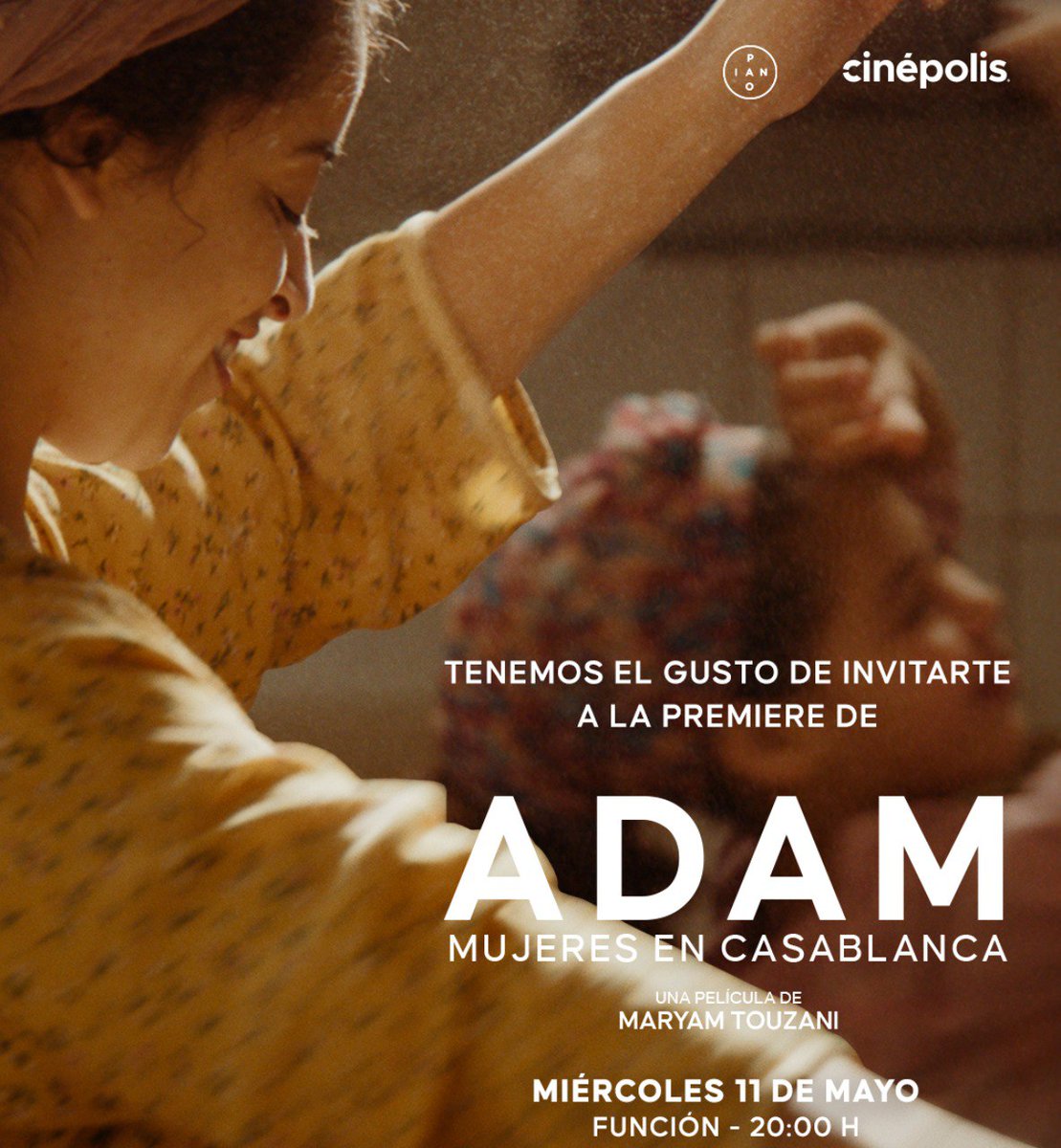 SinEmbargoMX's tweet photo. 🎟  Tenemos PASES DOBLES para la cinta #Adam #MujeresEnCasablanca, ópera prima de la directora marroquí Maryam Touzani

📅  La cita es el 11 de mayo a las 8 pm en el Cinépolis Diana
✉️   Mandar nombre completo a: sofa@sinembargo.mx https://t.co/ldEm924wSJ