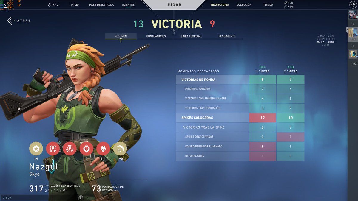 94Xixa's tweet photo. @riotgames Con uno menos toda la partida, siendo MVP de la partida, jugando contra dos platinos y con unas estadísticas buenas, ¿¡Solo me dais 18 miserables puntos!?. Lamentable... https://t.co/E0yO5CwVgO