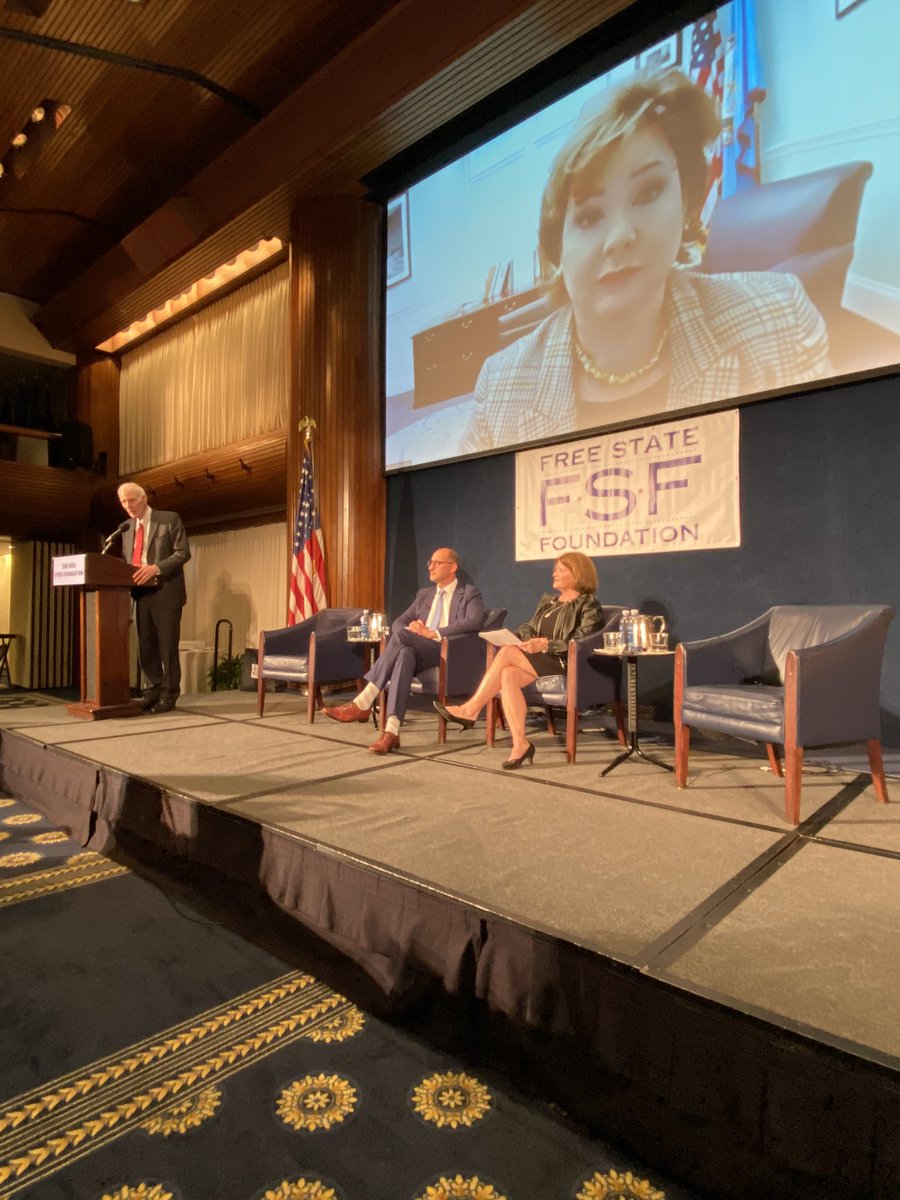 FSFthinktank's tweet photo. Last (but not least) panel of the day — “the View from the FTC.”
@FTCPhillips and @CSWilsonFTC speak, moderated by @M_Ohlhausen.
#FSFConf14 https://t.co/oycy97LHiU