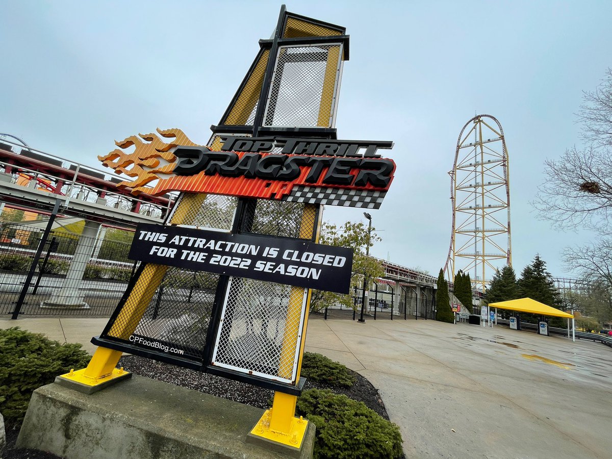 FUNFoodBlog's tweet photo. Ride closure sign added to Top Thrill Dragster #CedarPoint https://t.co/NsmawDIfH1