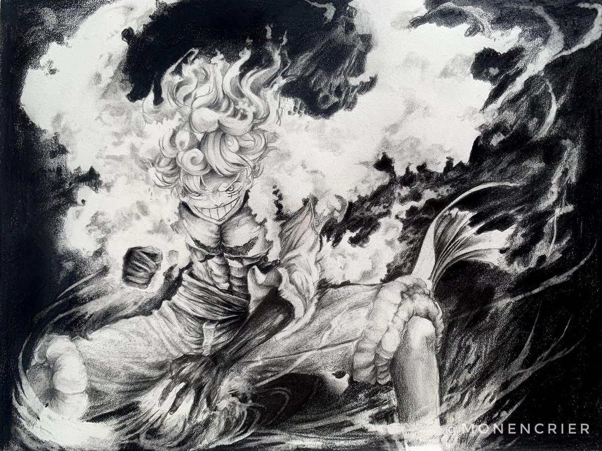 monencrier's tweet image. Le futur Roi des pirates aux crayons à papier #ONEPIECE #ルフィ