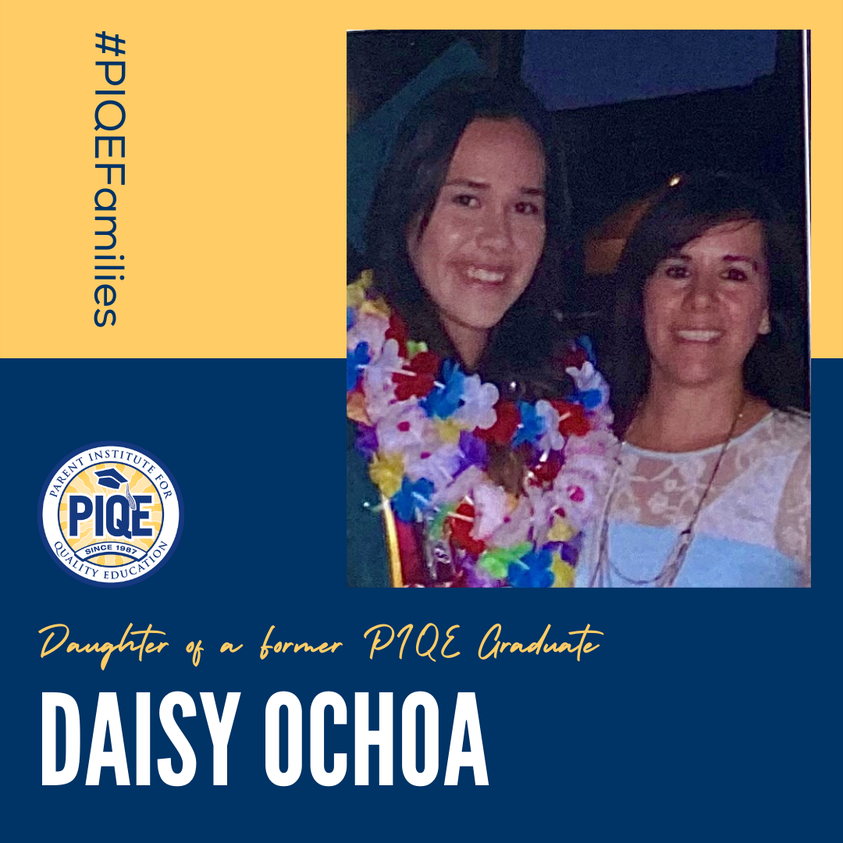 PIQEUSA's tweet photo. #PIQEFamily Feature🎉Meet Daisy Ochoa, student of 1 of our PIQE Grads!
Daisy joined her mom @ PIQE sessions & together they mapped out her future academic path. Thanks to her mom’s participation in PIQE #FamilyEngagement program, Daisy is pursuing a medical #degree @ucdavis!🎓 https://t.co/OMJlc21363