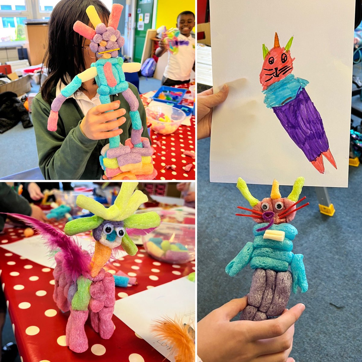 makers_n_movers's tweet photo. A lovely end to the week @pennsprimary with KS2
This week their journey “Around the World” explored Mexican albrijes, creating their own fantasy animals made up from different parts of different animals
#createclub #afterschoolclub #ExtraCurricular #creativekids https://t.co/TYRquHQyf8