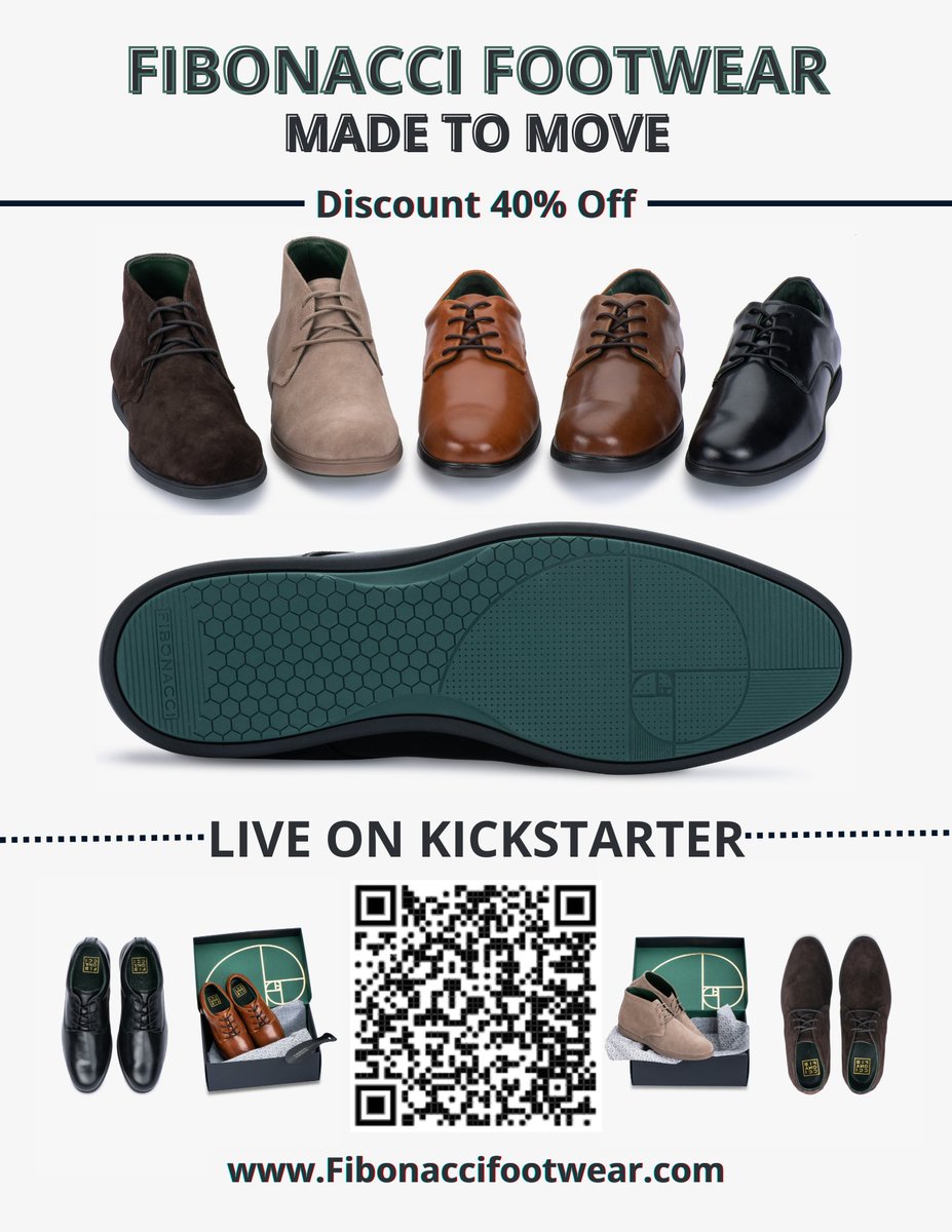 Fibonaccifw's tweet photo. Still going strong on @kickstarter
https://t.co/WAiAcoj1v6
#Fibonacci #footwear #fashion #value #design #quality #comfort #shoes #business #dressshoes #businessmindset #alldaycomfort #shoesfashion #shoesstore #activelife #shoesformen #style #active #shoesonline #feet #foot https://t.co/6SnMByVOG4