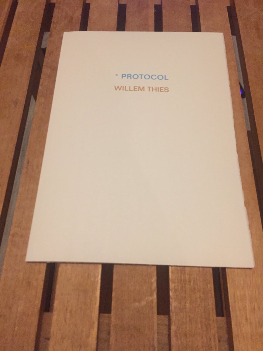 willemthies's tweet photo. Bibliofiele uitgave! Gedicht * Protocol. Gezet uit de Bembo, gedrukt op Zerkall &amp; Gmund. Geschept papier, in kartonnen omslag in Go To Hell Black. Conforme prijs: 15 e. Stuur PM bij interesse. Zou mooi geschenk zijn voor ware liefhebber van poëzie &amp; typografie, taal (der engelen) https://t.co/TWAYIh54Yb