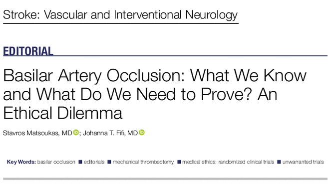 Stavros Matsoukas, MD (@stavrosmatsouk) on Twitter photo How much evidence do we have regarding EVT in Basilar Artery Occlusion Strokes?
An insight into evidence-based data.
ahajournals.org/doi/abs/10.116…
<a href="/MountSinaiNeuro/">Mount Sinai Neurosurgery</a> <a href="/johannatfifi/">Johanna T. Fifi, MD</a> <a href="/MountSinaiNYC/">Mount Sinai Health System</a> <a href="/svinsociety/">SVIN</a> <a href="/SVINRegistry/">SVIN Research Registry</a> <a href="/SVINJournal/">Stroke: Vascular and Interventional Neurology</a>
#Neurosurgery #NSGY #Neurotwitter #MountSinai How much evidence do we have regarding EVT in Basilar Artery Occlusion Strokes?
An insight into evidence-based data.
ahajournals.org/doi/abs/10.116…
<a href="/MountSinaiNeuro/">Mount Sinai Neurosurgery</a> <a href="/johannatfifi/">Johanna T. Fifi, MD</a> <a href="/MountSinaiNYC/">Mount Sinai Health System</a> <a href="/svinsociety/">SVIN</a> <a href="/SVINRegistry/">SVIN Research Registry</a> <a href="/SVINJournal/">Stroke: Vascular and Interventional Neurology</a>
#Neurosurgery #NSGY #Neurotwitter #MountSinai