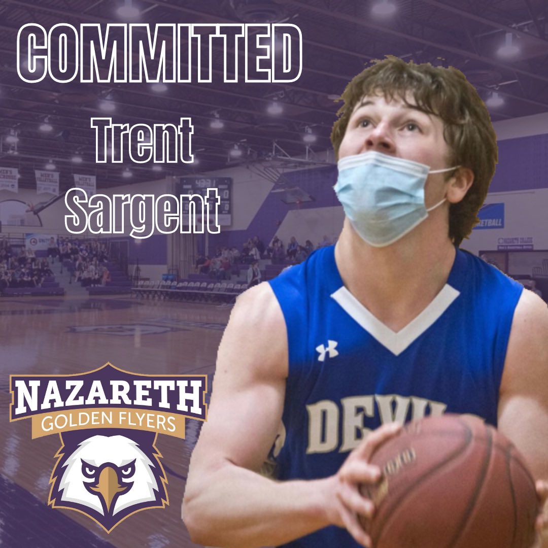 NazBasketball's tweet photo. Nazareth Men’s Basketball welcomes Trent Sargent from Ogdensburg Free Academy into our basketball program #NazBasketball #FlyWithUs #NazarethCollege https://t.co/vivvfelLrD