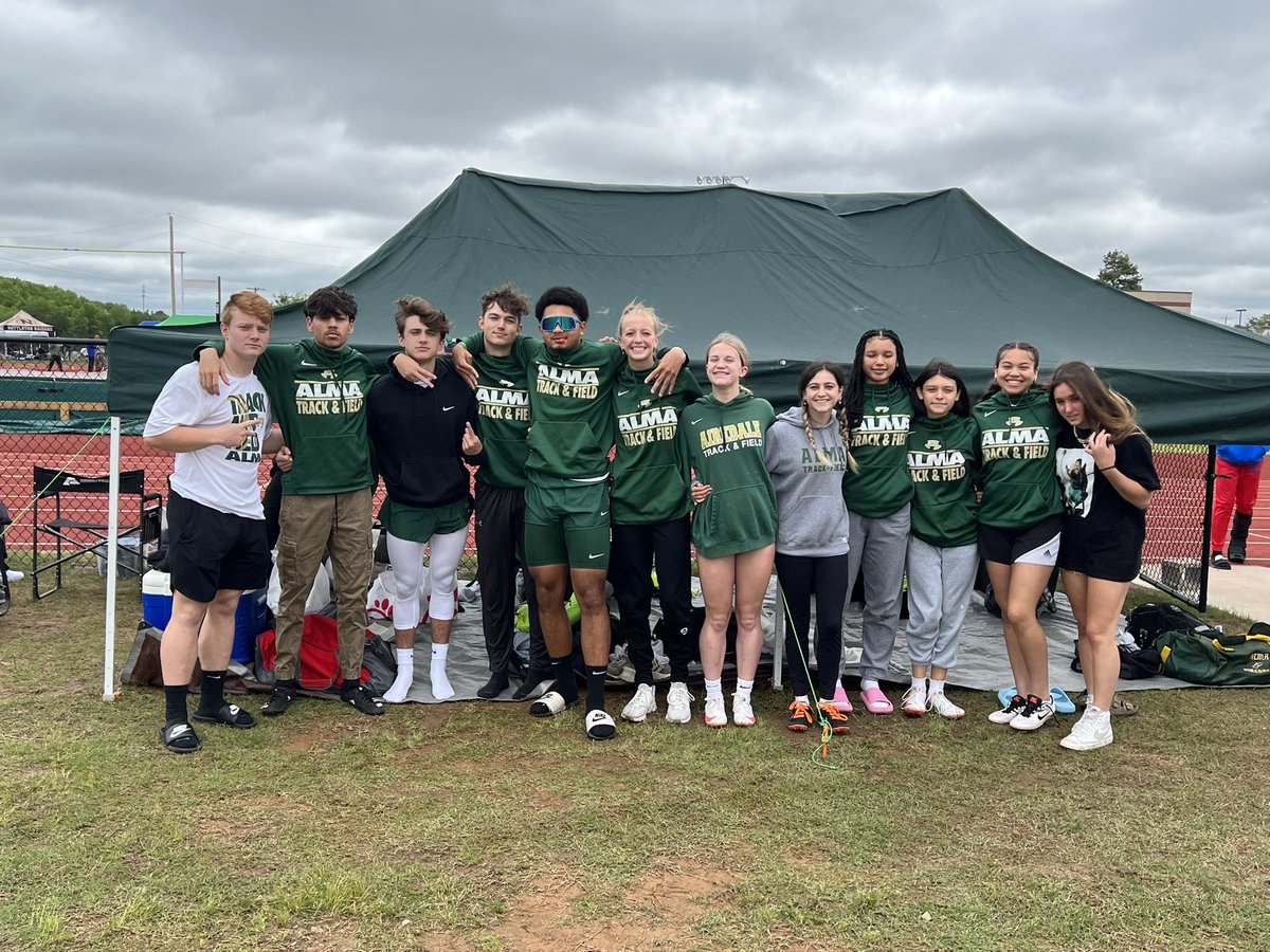 5A State Track Meet competitors!  Lots of multi-sport athletes representing <a href="/Alma_fball/">Alma Airedale Football</a> <a href="/Alma_volleyball/">Alma_volleyball</a> <a href="/Alma_girlsbball/">Lady Airedale 🏀</a> <a href="/Alma_tennis/">Alma Airedale Tennis</a> <a href="/Alma_XCountry/">Alma_crosscountry</a> ! <a href="/almahigh_school/">Alma High School</a> <a href="/Alma_Athletics/">Alma Athletics</a>