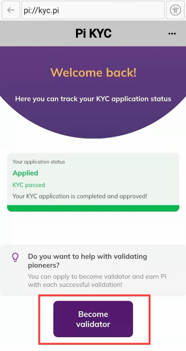 PiNewsMedia's tweet photo. After completing KYC, you can become a validator!  Even help more people apply through KYC

#PiNetwork https://t.co/rk7CDGGh8L